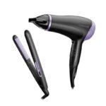 Remington Coffret Cadeau Style Essentials avec sèche-cheveux 2.000 W et lisseur à plaques fines