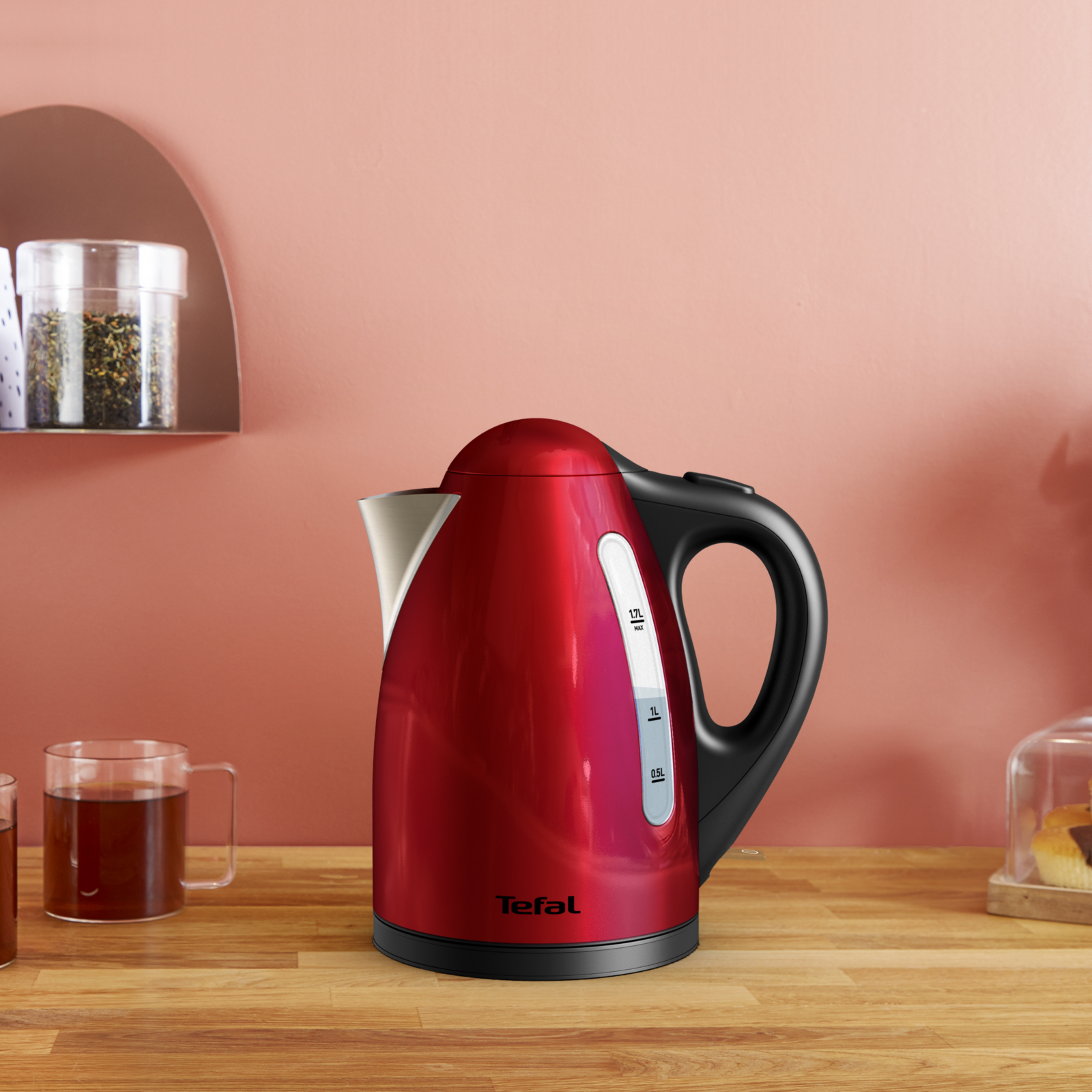 Bouilloire Tefal KI1105 Rouge Inox