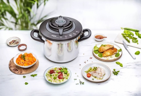 Cocotte SEB Nutricook 6L autocuiseur inox noir