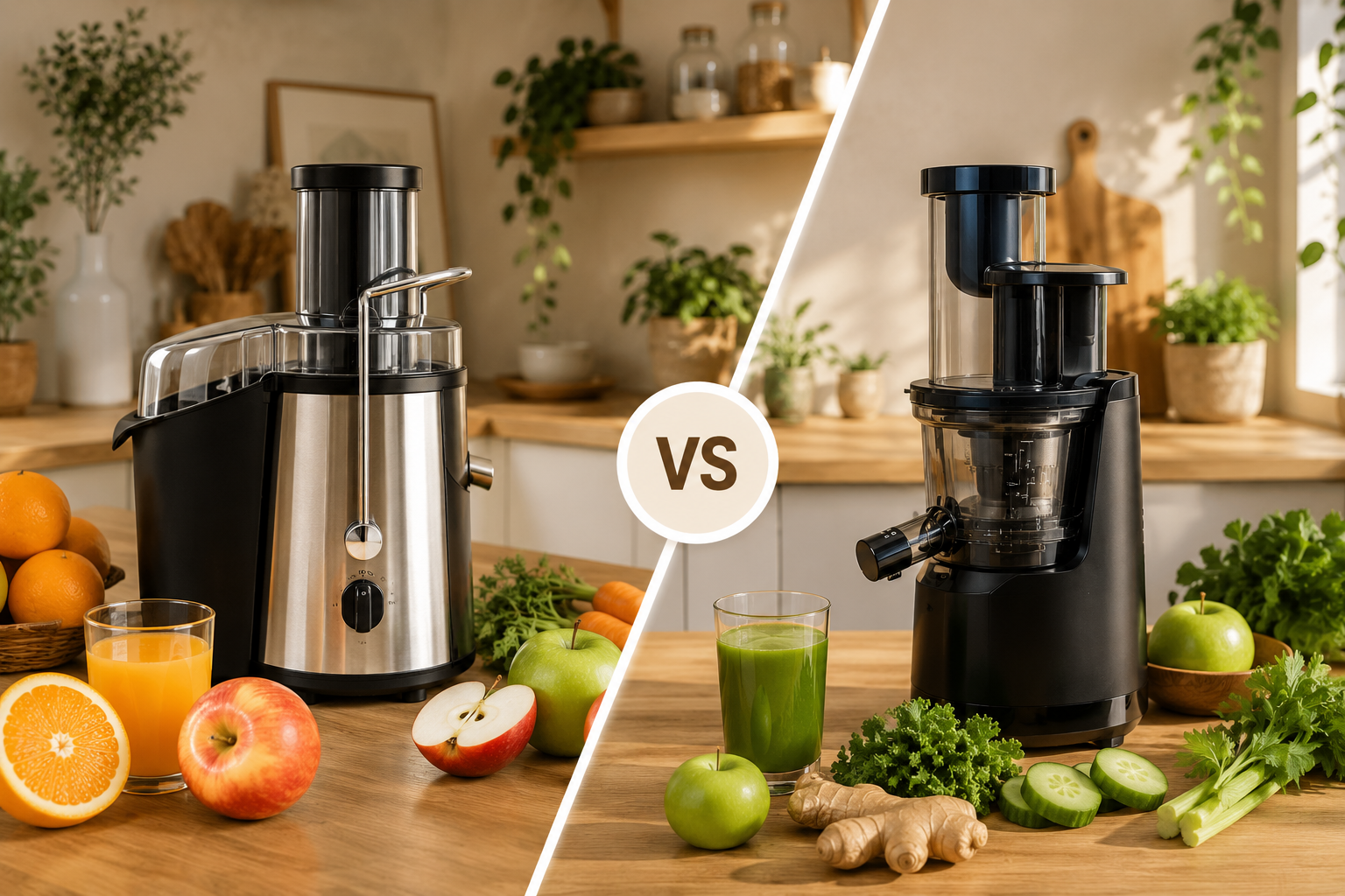 Comparatif centrifugeuse et extracteur de jus